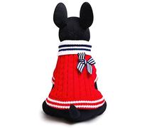 SMALLLEE_LUCKY_STORE Pull Pull-Overs Veste Vêtement Tricot Manteau d'hiver Chaud pour Chihuahua Petit Chien Chaton Chat Rouge S