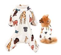 SMALLLEE_LUCKY_STORE Pyjama en coton pour animaux de compagnie de petite et moyenne taille - Pyjama d'intérieur pour chihuahua, yorkshire, blanc