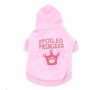 SMALLLEE_LUCKY_STORE Sweat à capuche gâté pour petit chien, chihuahua, vêtements pour filles, t-shirt pour chat, yorkshire, caniche, rose, taille L