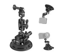 SMALLRIG 4" Support Ventouse Bras Magique, Charge 3 kg - 4236C | Tête sphérique. Pour voiture: pompe à air, caméra légère, caméra d'action, téléphone.