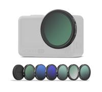SMALLRIG 5967 - Kit de filtres pour DJI Osmo Action 6 - ND8 ND16 ND32 CPL UV 1/4 effet Black Mist - Polarisation neutre - Couvercle en silicone pour objectif - Verre optique HD