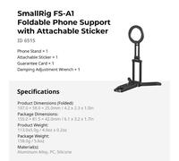 SmallRig 6515 FS-A1 Pliable Phone Support avec Attachable Sticker