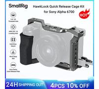 SmallRig A6700 Cage HawkLock Kit de Cage à dégagement rapide pour Sony Alpha 6700 w poignée en Silicone, serre-câble et plaque pour Arca 5060 5060