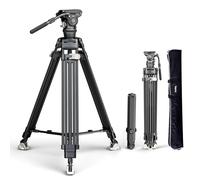 SMALLRIG AD-120 FreeBlazer Kit Trépied Vidéo Carbone 77'' 17,6lbs - 4463 | Contrepoids à 6 niveaux, plaque QR double mode.