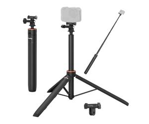 SMALLRIG Bâton Selfie trépied Extensible 59"/150 cm pour caméra d'action, avec Adaptateur à dégagement Rapide bidirectionnel pour Osmo Action 6/Nano, vis 1/4"-20 pour DJI, pour Insta360 - 6363