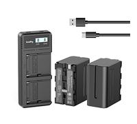 SMALLRIG Batteries (7800 mAh 2 Packs) et Kit Chargeur LCD Chargeur Rapide Compatible avec NP-F970, NP-F960, NP-F950, NP-F930, NP-F550, NP-F570, NP-F750 Batteries pour Sony Caméscopes - 3823