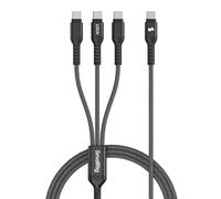 SMALLRIG Câble Charge USB-C 3 en 1 100W - 5079 | Transfert USB 2.0, 3 connecteurs Type C. pour iPhone 16/15, pour Samsung, pour tablettes.