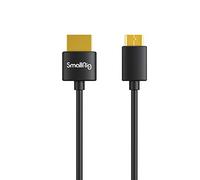SMALLRIG Câble pour HDMI 2.0 4K Ultra Fin 35cm CM/AM 3040 | Pour caméras/moniteurs à port Mini HDMI, 4K@60Hz, Ø 3,6 mm, serre-câble inclus