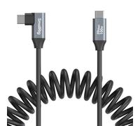 SMALLRIG Câble Spiralé USB-C Droit/Coudé PD 100W - 4792 | pour iPhone, ordinateurs portables et appareils photo. Charge rapide PD 100W.