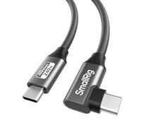 SMALLRIG Câble USB 4 40 Gbit/s USB-C 240 W et vidéo 8K @ 60 Hz 35 cm | Design droit à angle de 35 cm, vidéo 8K @ 60 Hz + données 40 Gbit/s + charge rapide 240 W, pour MacBook/iPad Pro/iPhone