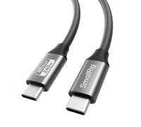SMALLRIG Câble USB-C USB4 40 Gbit/s, charge rapide 240 W, vidéo 8K @ 60 Hz et transfert de données 40 Gbit/s, connecteurs droits 35 cm / 13.8in vers droits avec serre-câble, pour MacBook pour iPad Pro