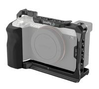 SMALLRIG A7C Cage avec Poignée Latérale en Silicone, Plaque à Dégagement Rapide pour Arca et Trous de Positionnement pour Arri, Support de Cold Shoe - 3212B