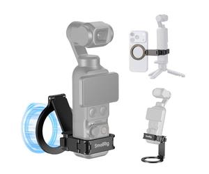 SMALLRIG Cage de Support magnétique pour DJI Osmo Pocket 4/3, Adaptateur d'extension en Alliage d'aluminium avec Interface bidirectionnelle à dégagement Rapide, Anneau magnétique réglable-6004
