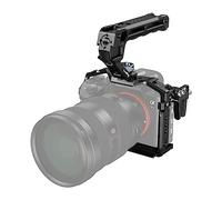 SMALLRIG Cage Kit pour Sony A7 III / A7R III, Poignée Supérieure - 4198 | Serre-câble inclus. Montage ARRI. Cold shoe intégrée et rails NATO.