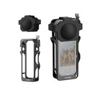 SMALLRIG Cage pour Accessoires Insta360 X4 Air, étui de en Alliage | avec système de Fixation Rapide, Griffe Porte-Accessoires intégrée et Filetage 1/4", et Cache-Objectif en Silicone - 5939