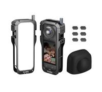 SMALLRIG Cage pour Accessoires Insta360 X5, étui de Protection en Alliage | avec Fixation Rapide, pour Griffes Intégrées et Filetage 1/4", avec Capuchon de Protection en Silicone - 5195