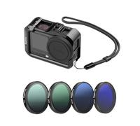 SMALLRIG Cage pour DJI Osmo Action 6 avec kit de filtres ND 4 CPL, ND8,/ND16/ND32, Cage en Alliage d'aluminium avec Griffe Porte-Accessoires, dragonne et Cache-Objectif - 6374