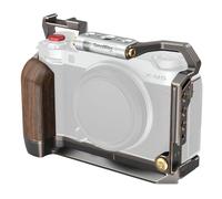 SMALLRIG Cage Retro pour FUJIFILM X-M5-4892 | Poignée bois intégrée, Plaque QR pour Arca, Pare-brise, Cache-accessoire, Bouton déclenchement