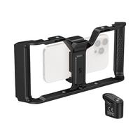 SMALLRIG Cage Universelle pour Téléphone IG-01 Integra Grip avec Manette sans Fil WR-06, Monture en V, Fixations pour Griffe, Trous Filetés 1/4"-20, Prise QD, Compatible iPhone et Android - 5356
