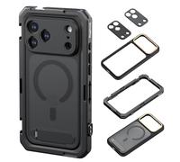 SMALLRIG Cage vidéo Mobile pour iPhone 17 Pro, avec Coque, Cadre Souple en TPU, Monture en T et Plaque arrière pour Objectif fileté 17 mm, pour Enregistrement vidéo et vlog, édition Phare - 5542