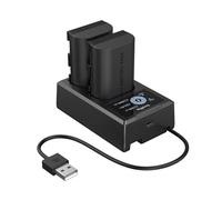 SMALLRIG Chargeur de Batterie pour Canon LP-E6P, Batterie 2520 mAh avec Double Emplacement de Charge Rapide et Écran LCD pour Canon EOS R5 Mark II, R6 Mark II, 5D Mark II/III/IV, 6D, 7D, R5-5409