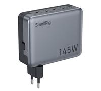 SMALLRIG Chargeur USB-C 145 W PD 3.1 GaN Pliable, 4 Ports - 4748 | Pour MacBook Pro/Air, pour iPad, pour Batterie à Monture en V, Laptop et Camera. Mural Secteur.