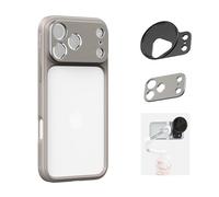 SMALLRIG Coque de Protection FilMov pour iPhone 17 Pro, Dos Creux avec Plaque arrière pour Objectif, Adaptateur de Filtre 67 mm Compatible pour Smartphone, DJI Insta360, Grise - 5791
