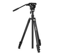 SMALLRIG CT210 Trépied Vidéo, 192cm Monopode pour Caméra avec Tête Fluide à Base de Nivellement +/-15°, Trépied de Voyage Professionnel pour Caméra Vidéo, Reflex Numérique, Caméscope - 4475