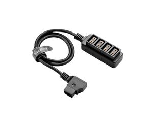 SMALLRIG D-Tap Répartiteur, Câble d'alimentation vers 4 Ports, Cordon de Charge D-Tap Compatible avec Batteries à Monture V, Appareils Photo Hybrides et Moniteurs, Câble Ignifuge 64 cm - 4831