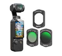 SMALLRIG Ensemble de Filtres Magnétiques pour DJI Osmo Pocket 4/3, Comprenant Un Filtre de Diffusion Noire 1/4 et ND16 et CPL,1/4 et VND, Un Filtre Etoile à 6 Points et Un Protecteur d'Ecran