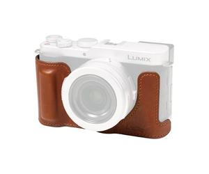 SMALLRIG Étui Demi-Cuir pour Panasonic LUMIX L10, Cuir Véritable Style Rétro, Étui Protecteur avec Poignée Avant et Pas de Vis 1/4"-20 Compatible avec la Plupart des Trépieds, Marron - 5699