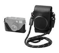 SMALLRIG Étui en cuir pour FUJIFILM X Half, Sac de Transport Rétro à Couverture Intégrale avec Demi-étui en cuir, Poche pour Carte Intégrée, Portable et Protecteur avec Bandoulière tissée (Noir) -5219