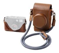 SMALLRIG Étui en Cuir pour FUJIFILM X, Sac Rétro avec Demi-Étui, Poche Carte et Bandoulière (Marron) - 5218.