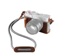 SMALLRIG Étui pour FUJIFILM X-E5-5449 | Cuir véritable, coque demi-corps vintage, bandoulière. Marron.