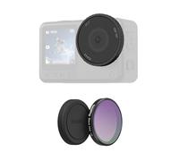 SMALLRIG Filtre Anti-Brouillard Noir 1/4" pour DJI Osmo Action 6-6086 | à Clipser. Couvercle en Silicone et Chiffon de Nettoyage Inclus. Verre Optique HD Multicouche.