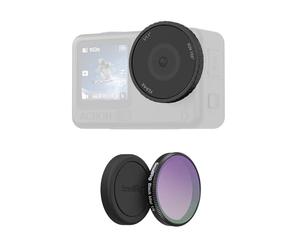SMALLRIG Filtre Anti-Brouillard Noir 1/4" pour DJI Osmo Action 6, Filtre de Diffusion Noir 1/4" à Clipser avec Couvercle en Silicone et Chiffon de Nettoyage, Verre Optique HD Multicouche - 6086