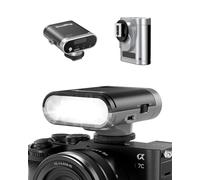 SMALLRIG Flash Mini RS20 pour Sony et pour Canon, Speedlight GN12 avec Batterie 2000mAh et Écran OLED, 500 Flashs Pleine Puissance/1,8s Recyclage/6500K, Mode A/M 8 Niveaux 1/1-1/128 - (Argenté) 5818