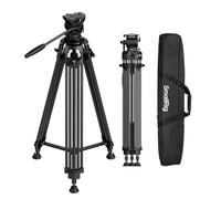 SMALLRIG FreeSpeed 187 cm Trépied Vidéo Robuste, Trépied pour Appareil Photo avec Rotule Fluide à 360° pour plateau pour Manfrotto, Extension Rapide par un Bouton, Charge Max 8 kg pour Appareils Photo