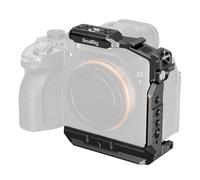 SMALLRIG HawkLock Cage Demi-Ecran pour Sony Alpha 7 V / 7R V / 7 IV, avec Griffe Porte-Accessoires et Rail NATO, Plaque de Dégagement Rapide pour Arca pour DJI RS 3 / RS 3 Pro/RS 4 / RS 4 Pro - 6023