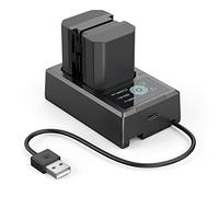 SMALLRIG Kit 2 Batteries NP-FZ100 + Chargeur LCD pour Sony - 3824B | Pour Sony A7 IV, FX3, FX30, A7S III, A7CR, A7C II, A6700, A7R V, A7R IV, A7 III, A1, A9 II. Lot de 2 Batteries.