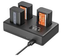 SMALLRIG Kit 3 Batteries NP-FW50 1030mAh + Chargeur LCD Triple pour Sony A6000, A6100, A6300, A6400, ZV-E10, A7, A7S - 6019.