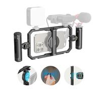 SMALLRIG Kit Cage Téléphone Basic, Commande sans Fil, Poignée QR - 4597 | Plate-Forme Vidéo en Aluminium. Clip Inclus. Prise en Charge pour MagSafe. pour iPhone.