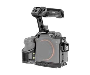 SMALLRIG Kit de Base Cage « Rhinocéros » pour Sony Alpha 7 V/A7R V/A7 IV/A7S III/A7R IV, Comprend Poignée Supérieure/Serre-Câble pour HDMI - 6030