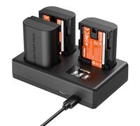 SMALLRIG Kit de Batterie LP-E6NH appareils pour Canon, Chargeur LCD Triple Emplacement avec 3 Batteries 1940 mAh, décodage Complet pour Canon EOS R6 Mark II, R5, R6, R7, R5C, 5D Mark II/III/IV -6017