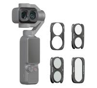 SMALLRIG Kit de filtres Split pour DJI Osmo Pocket 4 Pro | Avec CPL, 1/4 Black Mist, VND1-5, embase, verre optique multicouche et empilable jusqu'à 2 filtres - 6477