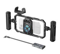 SMALLRIG Kit de Refroidissement Tout-en-Un pour iPhone/Android, Refroidisseur Actif 15 W, Hub USB-C 4 en 1 et Support pour Batterie Externe, pour Téléphones de 2,5 à 3,1'', pour Live Streaming - 5276