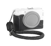 SMALLRIG Kit Demi-Etui en Cuir pour Canon R50 V avec Demi-étui en Cuir et Dragonne Tissée, Cuir Véritable, Portable et Protecteur (Noir) - 5433