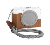 SMALLRIG Kit Demi-Étui en Cuir pour Canon R50 V, Dragonne Tissée - 5432 | Cuir véritable. Dragonne tissée incluse. Portable et protecteur. Finition marron.