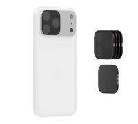 SMALLRIG Kit Filtres Carrés ND Black Mist, pour iPhone 17 Pro Max - 6077 | Comprend des filtres 1/4 Black Mist, ND2, ND4, ND8, ND16, ND32, un support de base magnétique, lot de 6, argent