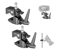 SMALLRIG Kit Pinces Haute Performance Lot de 2, Charge 15 kg - 5318 | Vis 1/4"-20 et 3/8"-16. Pour studio photo, éclairage vidéo, tubes ronds et surfaces.